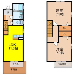 セジュール姫島の物件間取画像